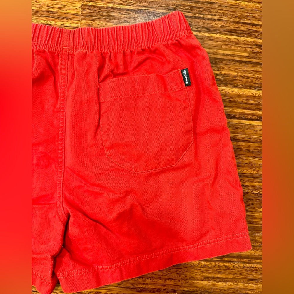 Chubbies Size Large Easy Short True Red Euc - image 4